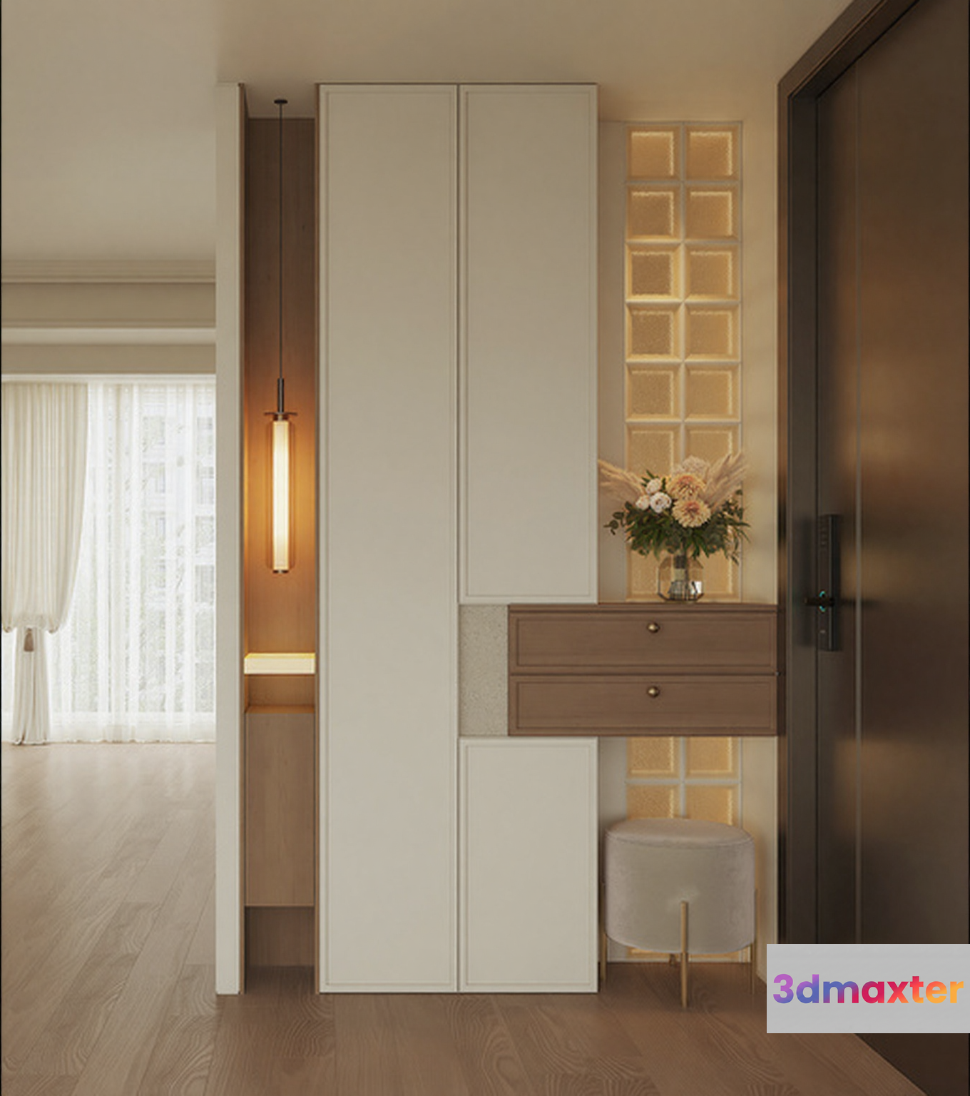 Modern Wall Cabinet 3D Model - 4611 - VRAY Render