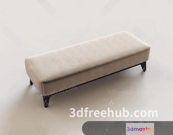 Modern Beige Bench 3D Model - 19320 - VRAY Render