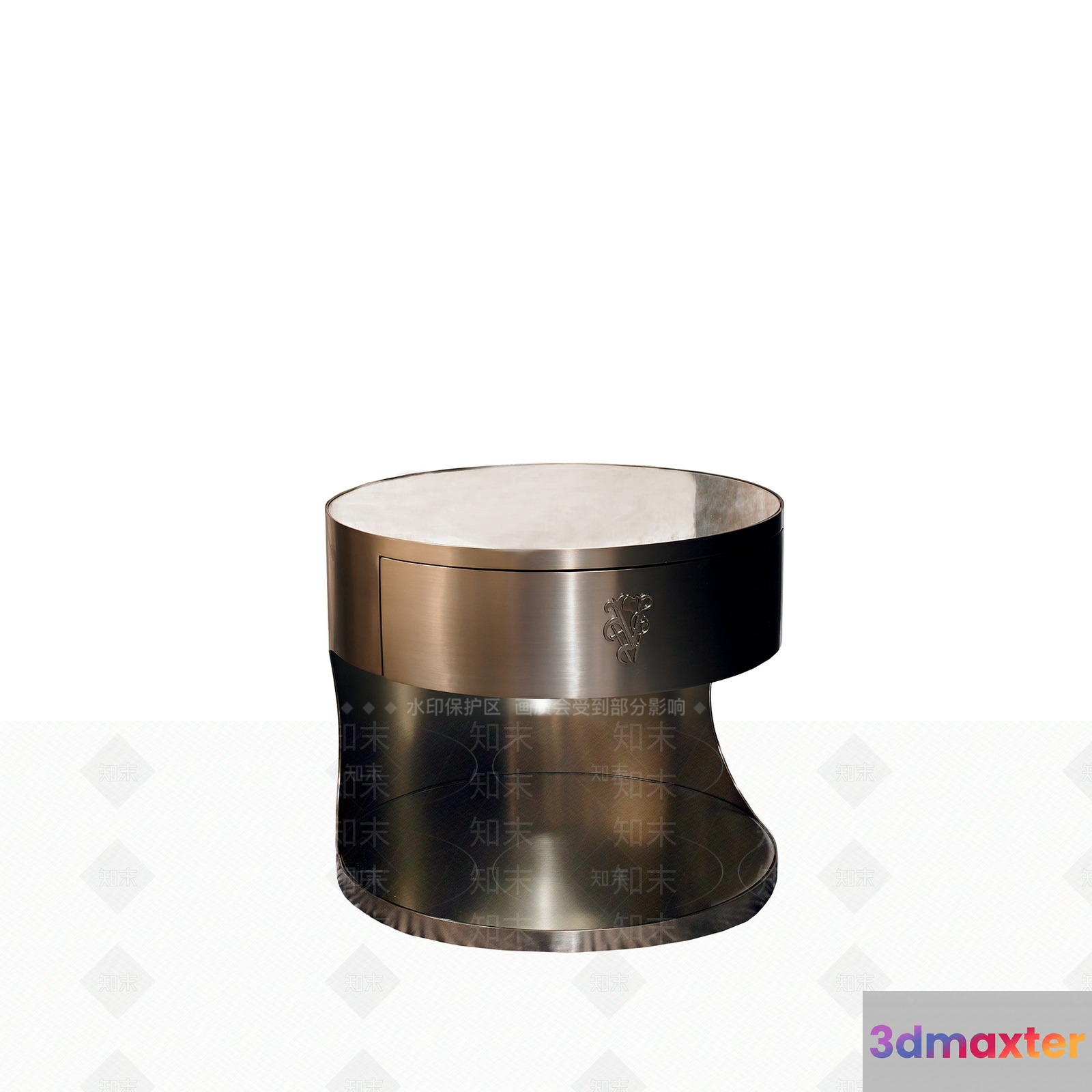 A Metal Table With A Drawer 3D Model - 20419 - VRAY Render