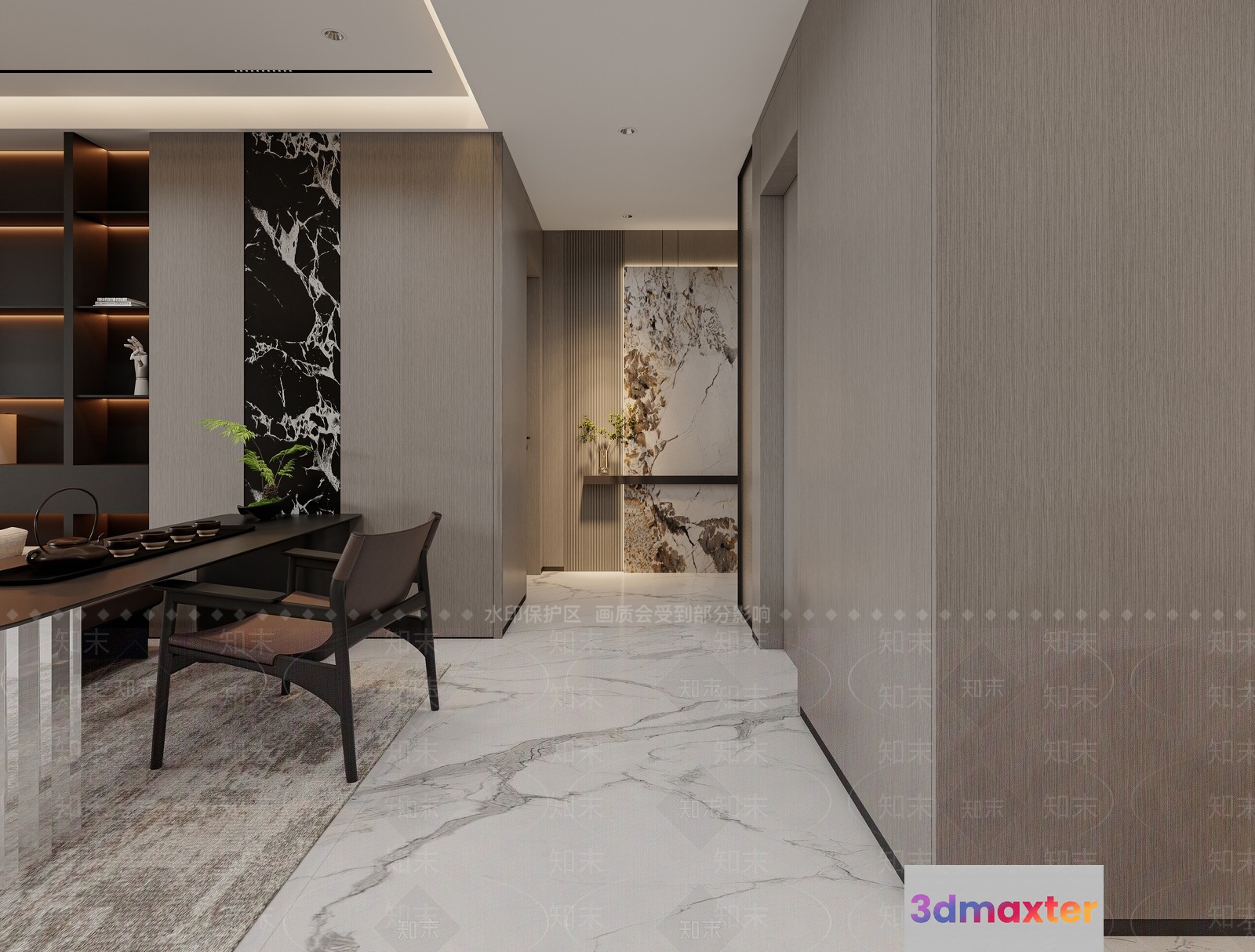 Modern Dining Room 3D Model - 6530 - VRAY Render