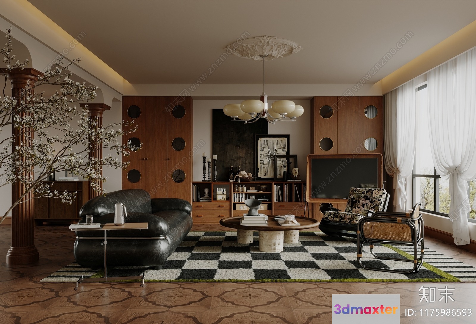 Modern Living Room 3D Model - 946 - CORONA Render