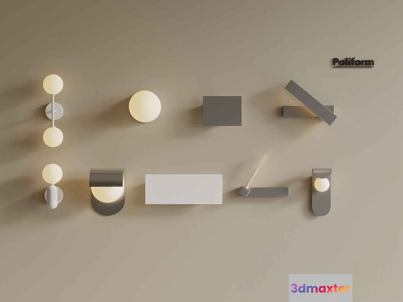 Modern Light Fixtures 3D Model - 7867 - VRAY Render