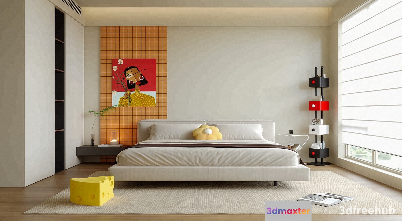 Modern Bedroom 3D Model - 22042 - VRAY Render