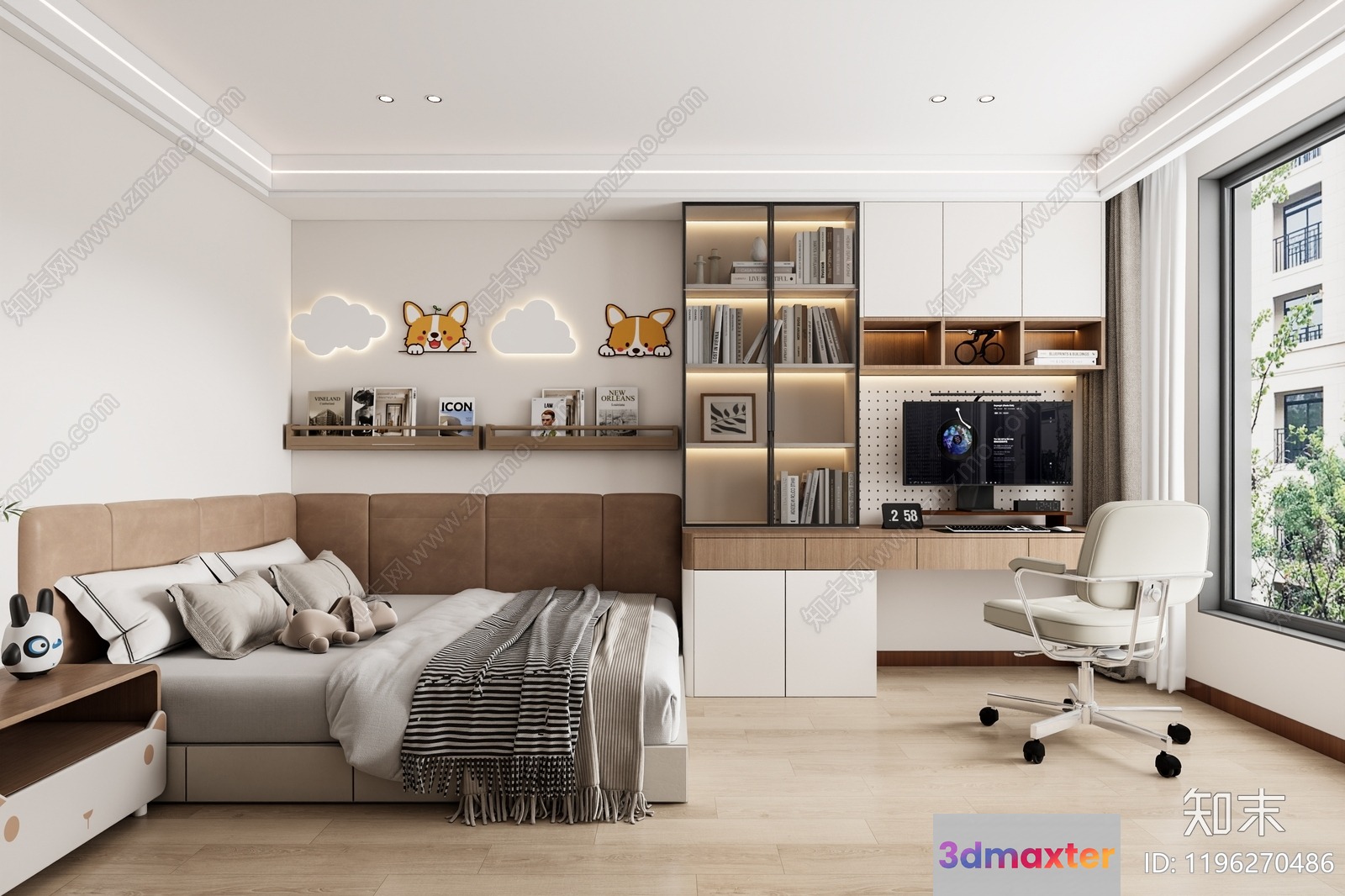 Modern Bedroom 3D Model - 10012 - VRAY Render