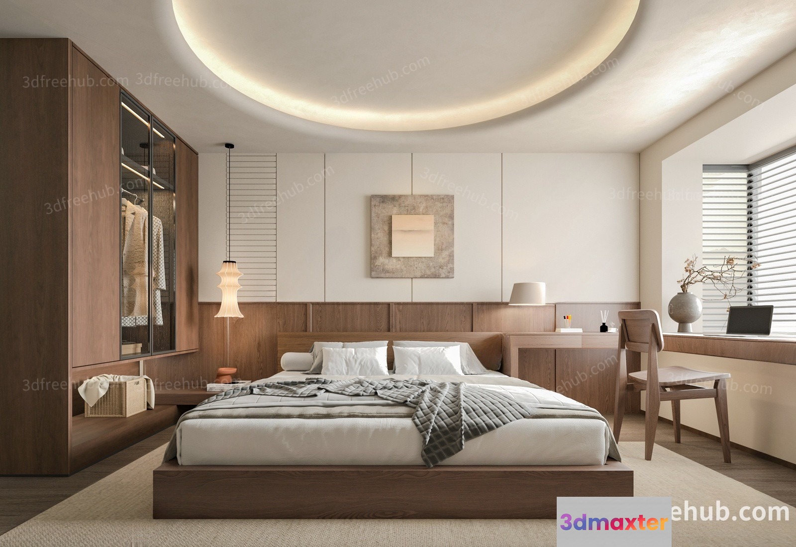 Cozy Bedroom 3D Model - 18997 - VRAY Render
