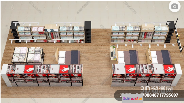 A 3D Rendering Of A Store Interior 3D Model - 1778 - VRAY Render