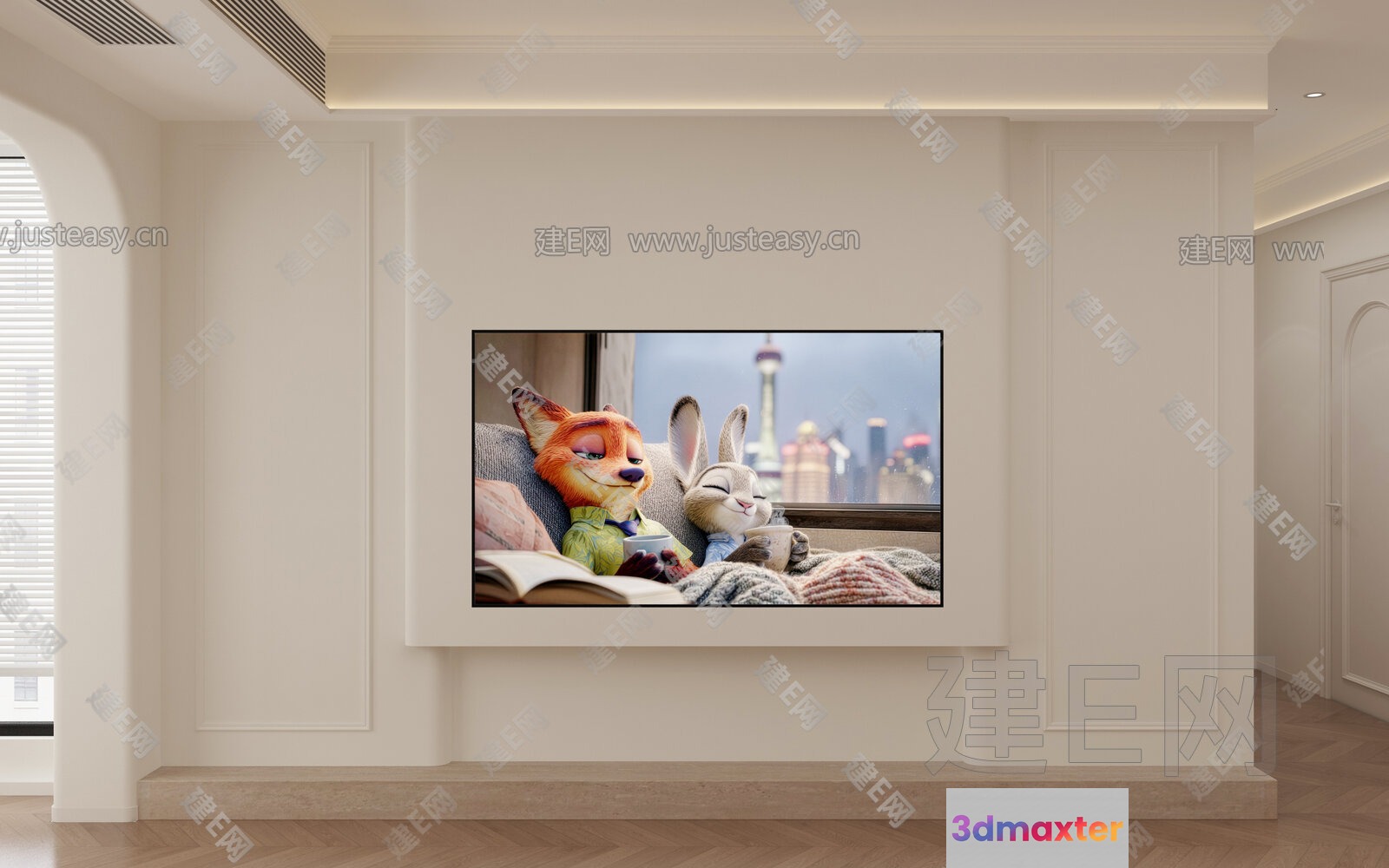 Modern Living Room 3D Model - 4922 - VRAY Render