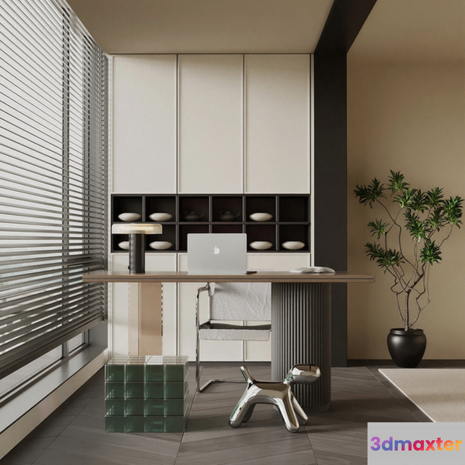 Modern Office Space 3D Model - 23101 - VRAY Render