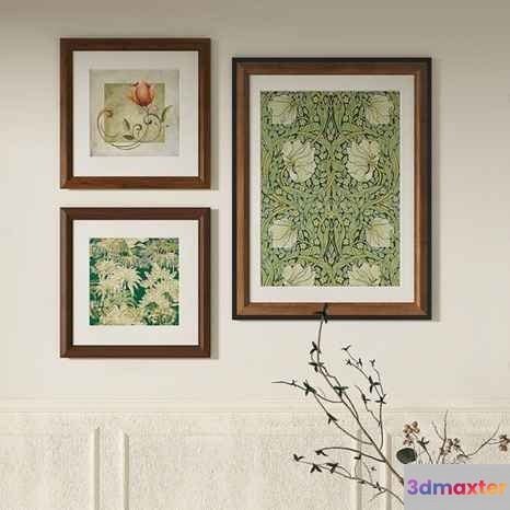 Two Framed Pictures 3D Model - 6445 - VRAY Render