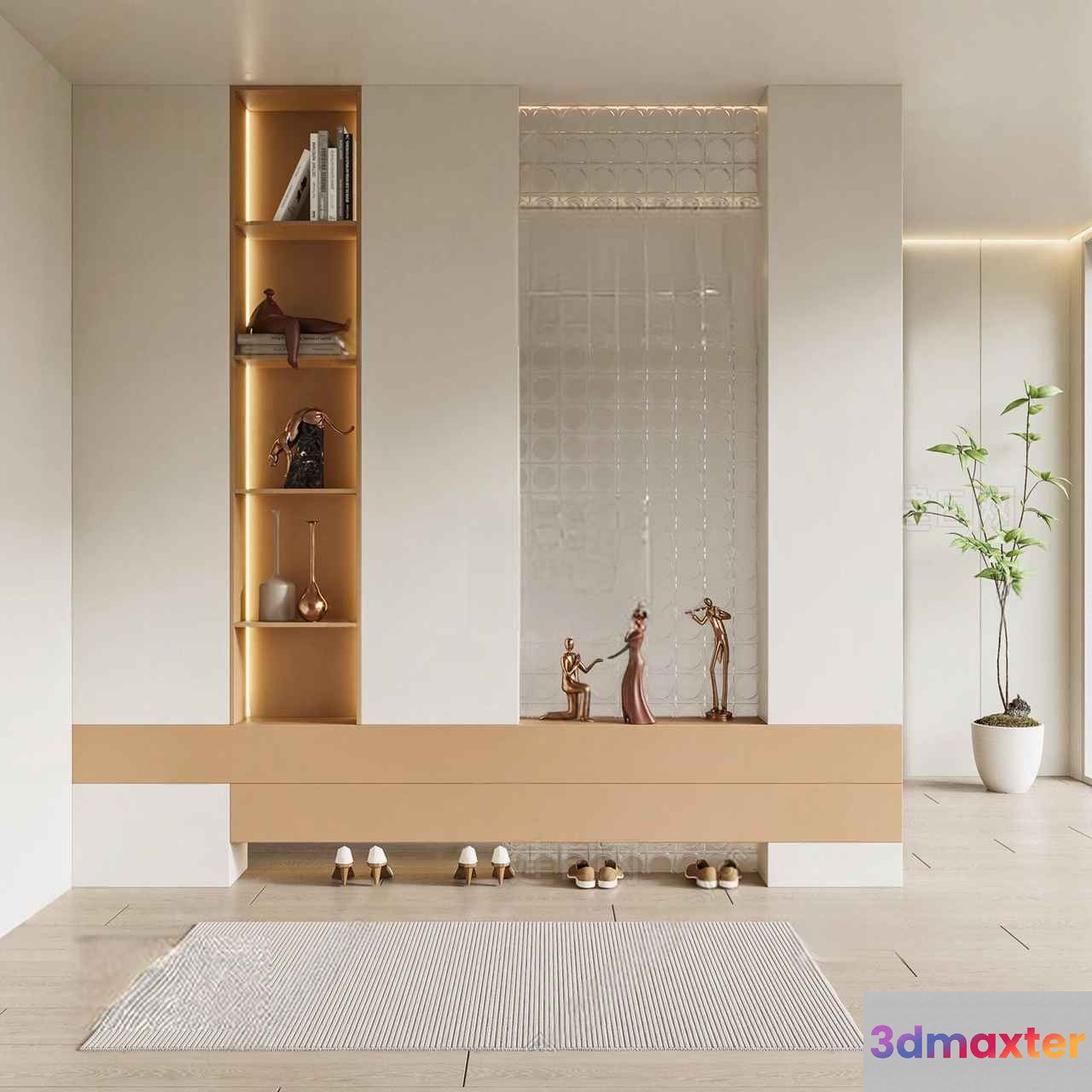 Modern Minimalist Room 3D Model - 7771 - VRAY Render