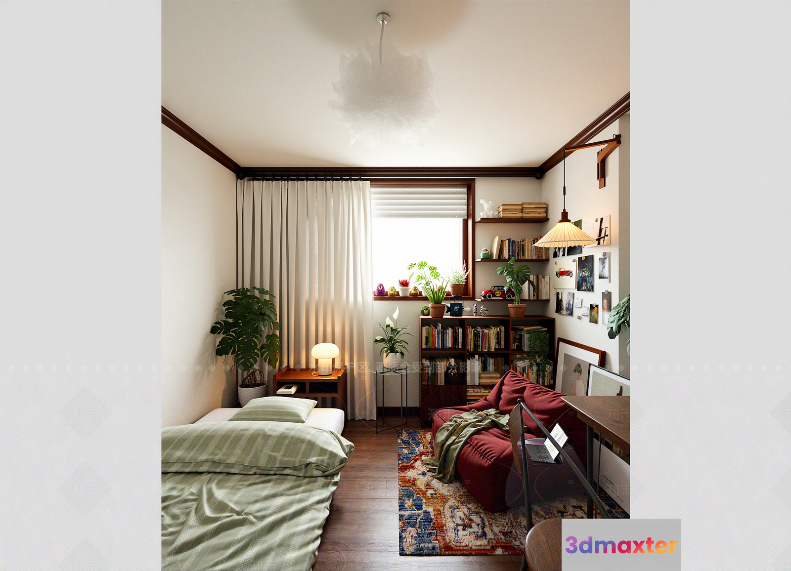 Cozy Bedroom 3D Model - 22842 - VRAY Render