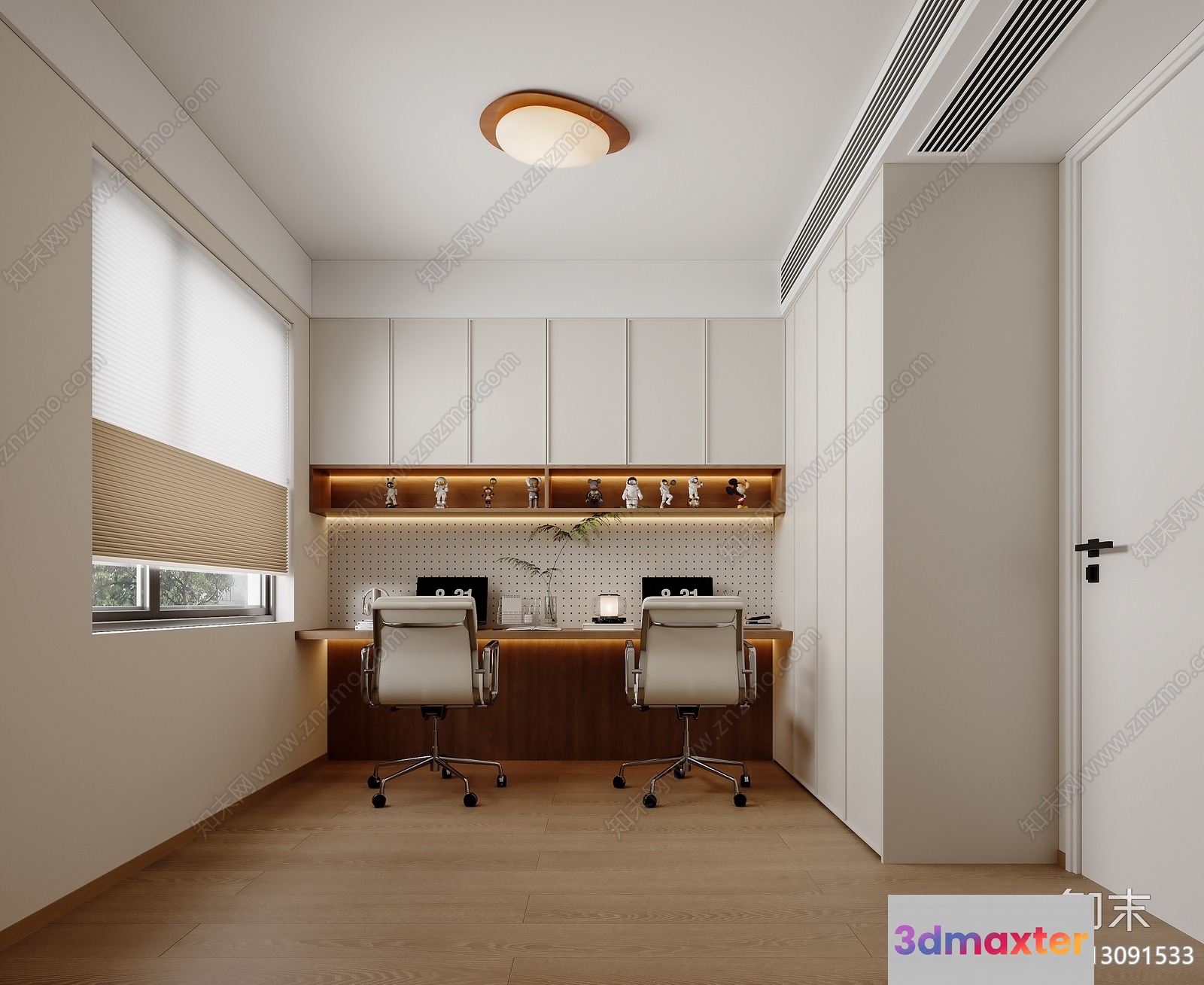 Modern Office Space 3D Model - 4724 - VRAY Render