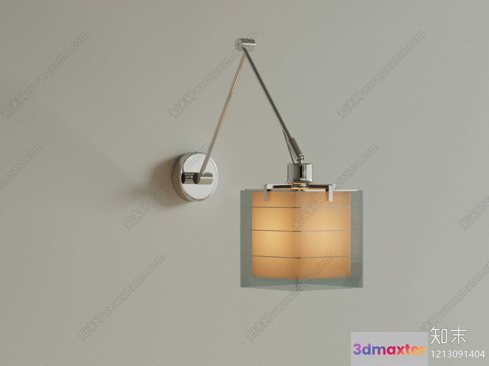 Gold Light Fixture 3D Model - 2433 - VRAY Render