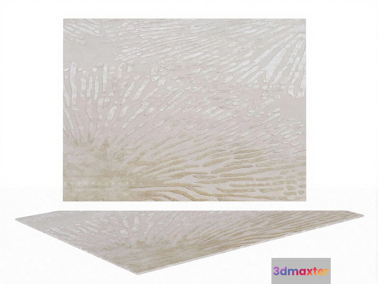 A Textured Beige Rug 3D Model - 7702 - VRAY Render