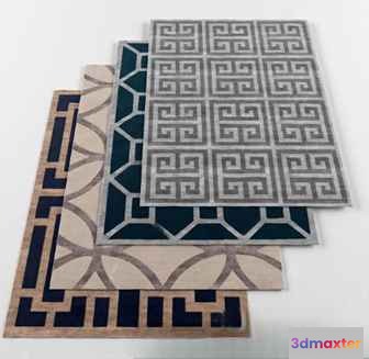 A Collection Of Geometric Rugs 3D Model - 4790 - VRAY Render