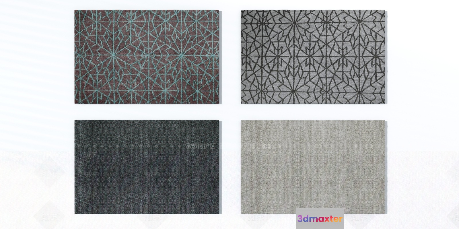 Four Rugs 3D Model - 2044 - VRAY Render