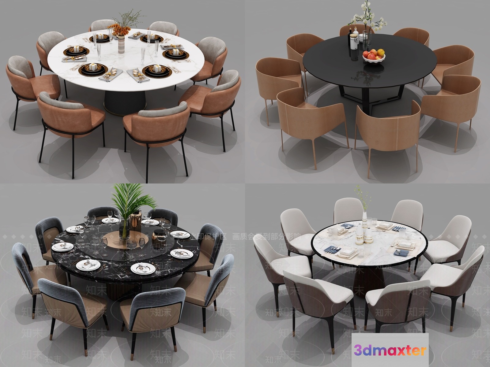 Dining Room Tables 3D Model - 18706 - VRAY Render