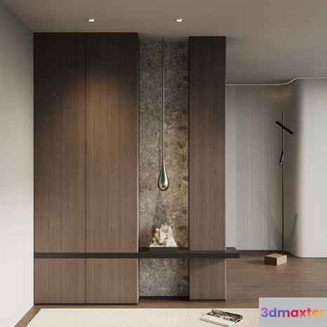 Modern Wooden Wall 3D Model - 5997 - VRAY Render
