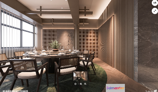 Modern Dining Room 3D Model - 5047 - VRAY Render