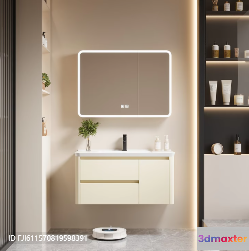 Modern Bathroom Vanity 3D Model - 20021 - CORONA Render