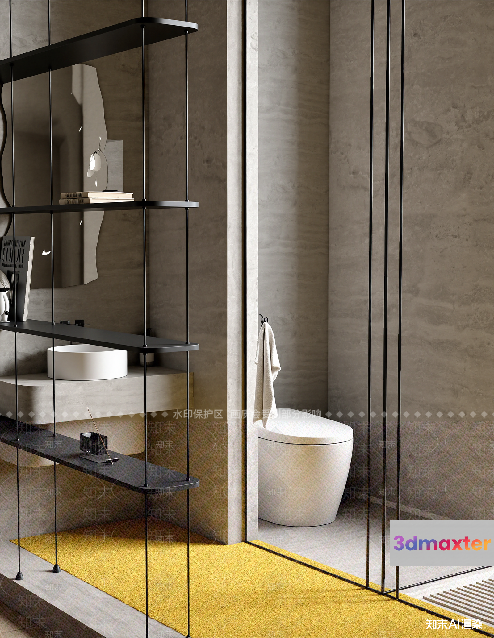 Modern Bathroom 3D Model - 13117 - VRAY Render