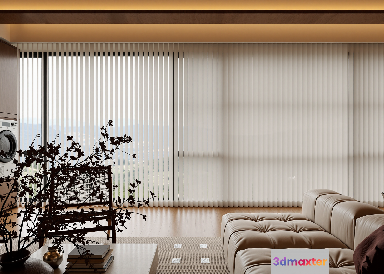 Modern Living Room 3D Model - 15254 - VRAY Render
