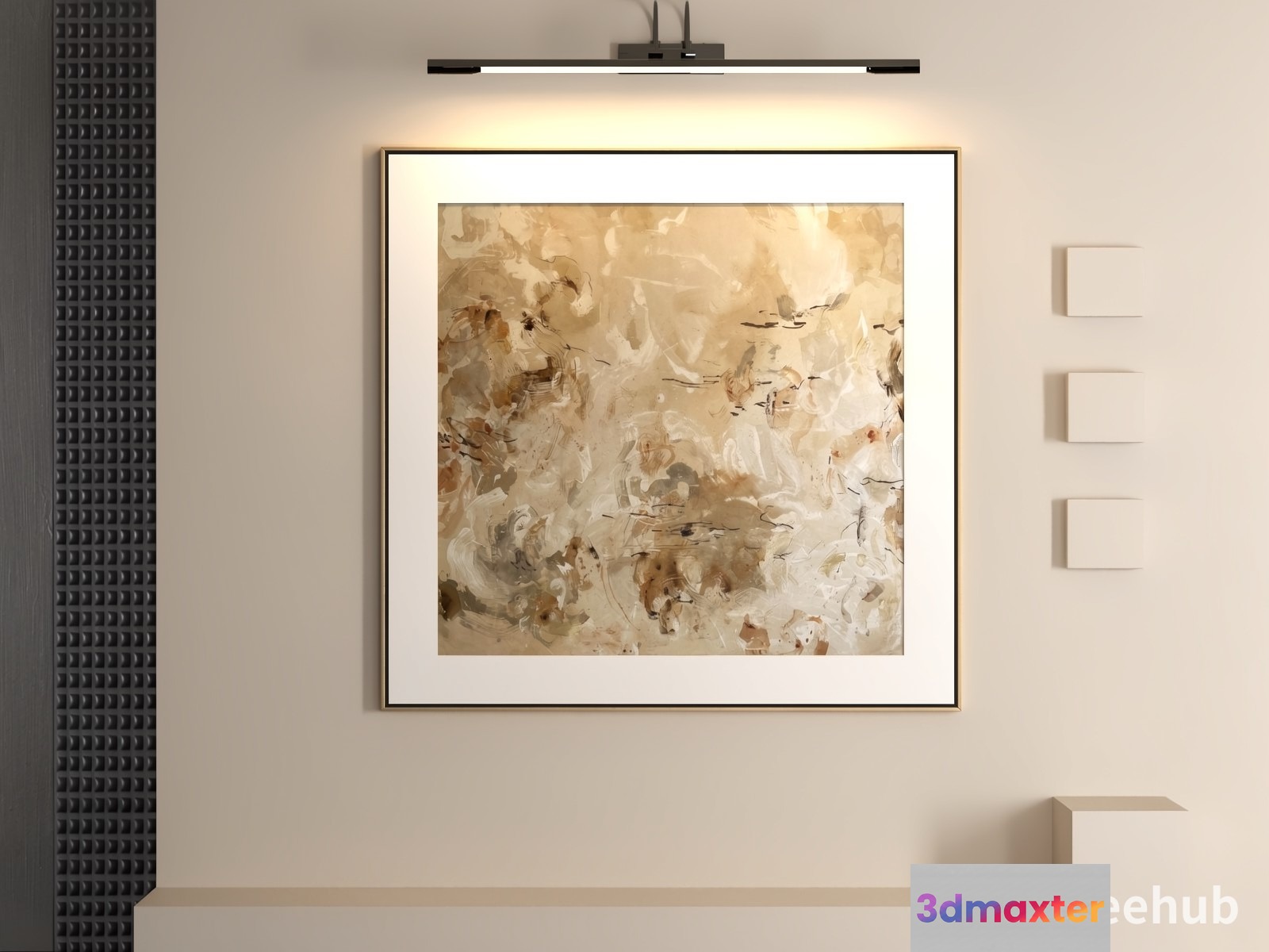 Modern Abstract Painting 3D Model - 18881 - VRAY Render