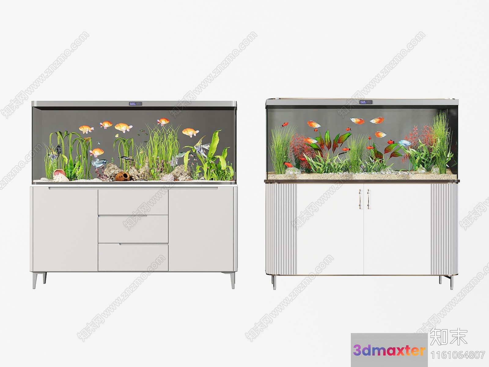 Two Fish Tanks 3D Model - 2909 - VRAY Render