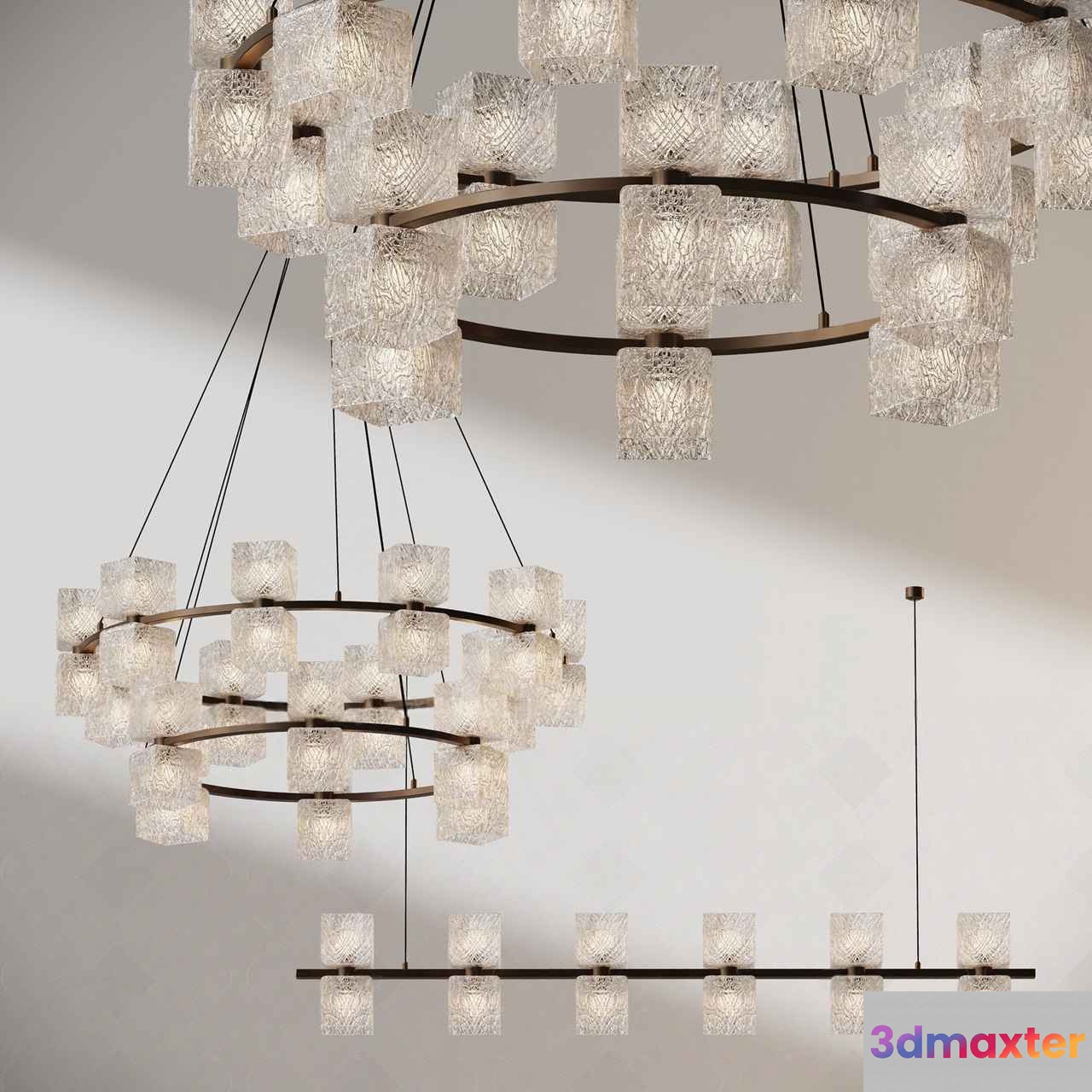 Modern Chandelier 3D Model - 14673 - VRAY Render