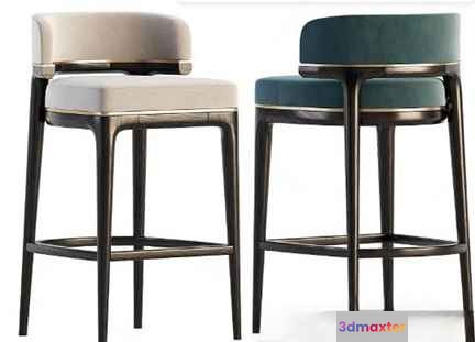 Two Bar Stools 3D Model - 17128 - VRAY Render