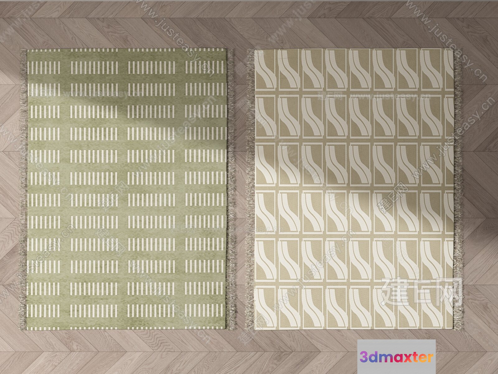 Two Rugs 3D Model - 2236 - VRAY Render