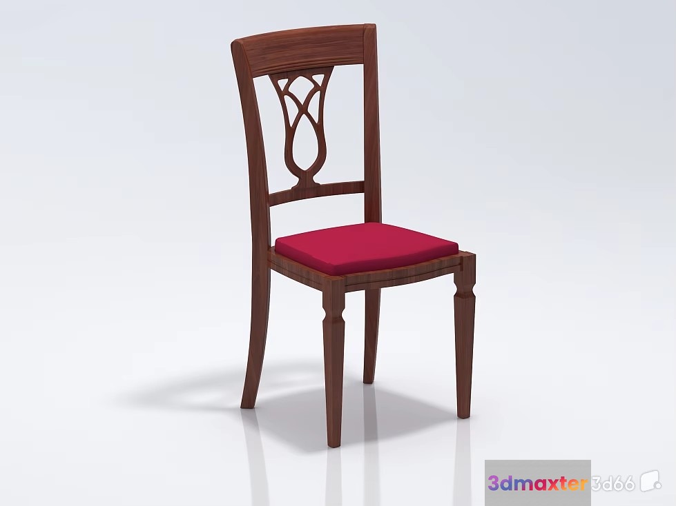 Wooden Dining Chair 3D Model - 22067 - VRAY Render