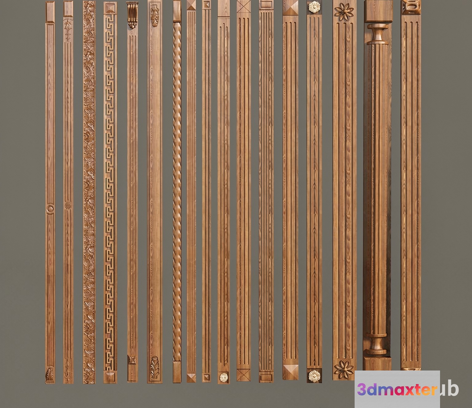 Wooden Decorative Trim 3D Model - 23496 - VRAY Render