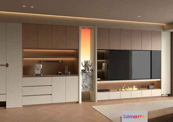 Modern Living Room 3D Model - 6302 - VRAY Render