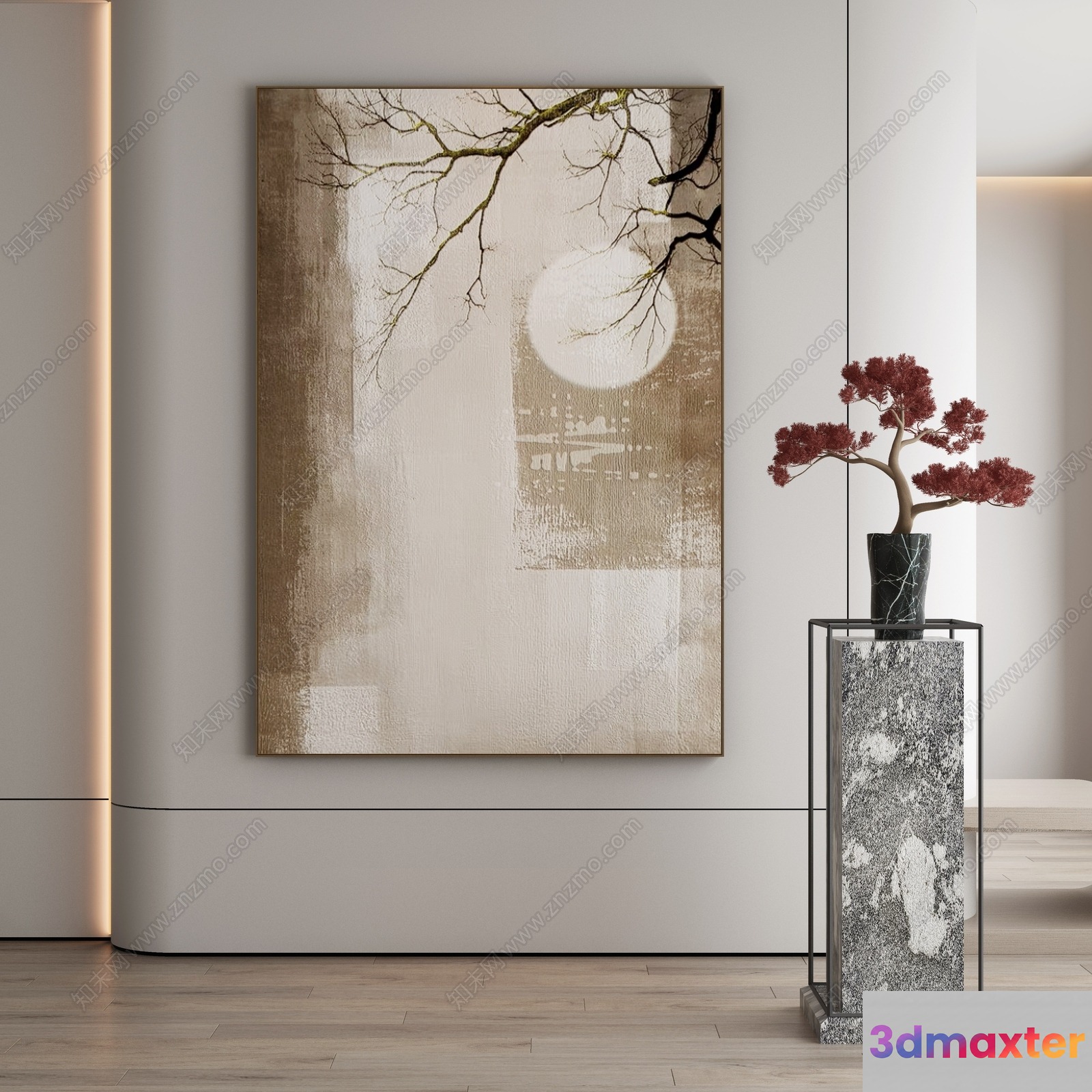 Modern Living Room 3D Model - 13786 - VRAY Render
