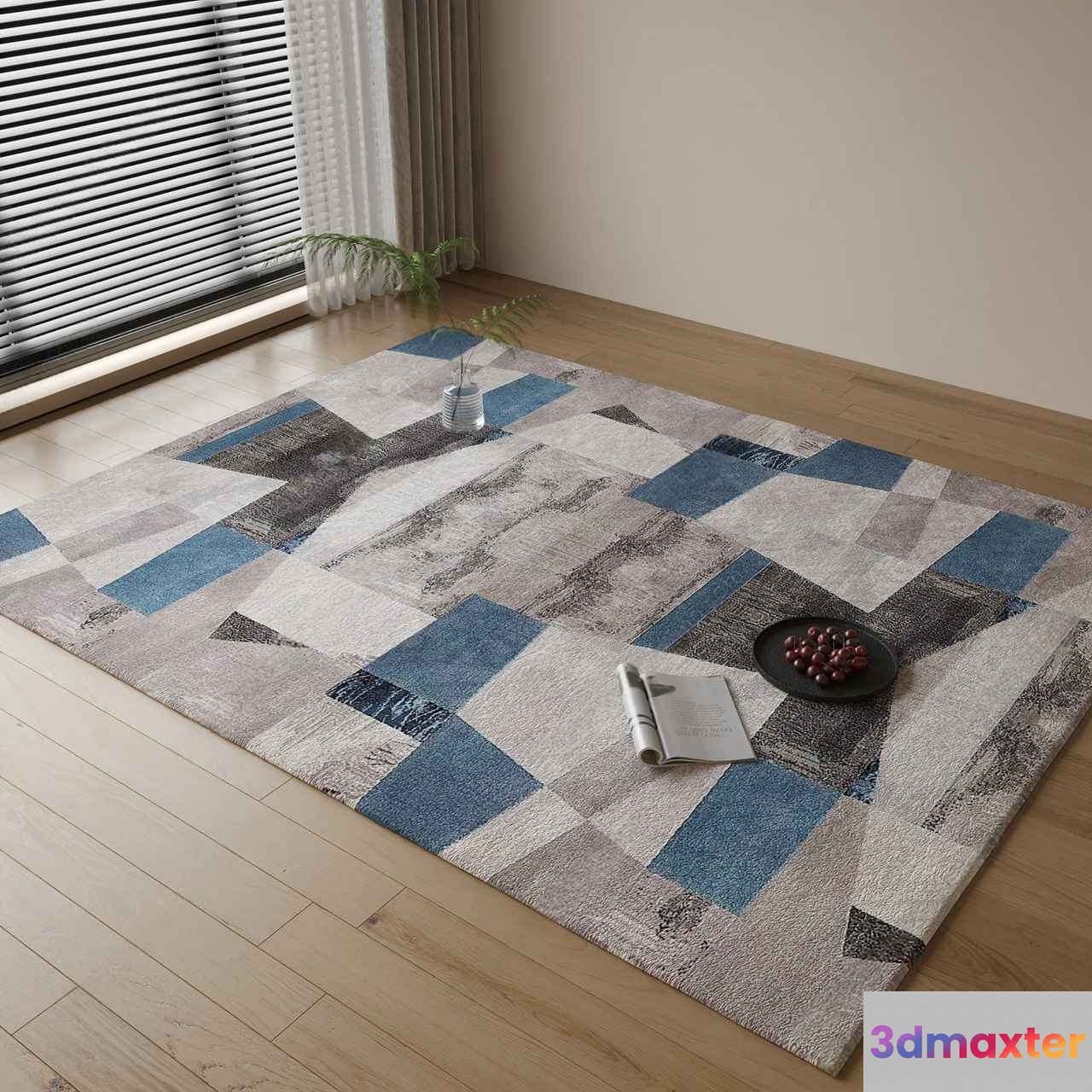 A Geometric Patterned Rug 3D Model - 7381 - CORONA Render