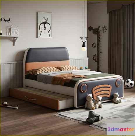 Cozy Children'S Bedroom 3D Model - 8545 - VRAY Render
