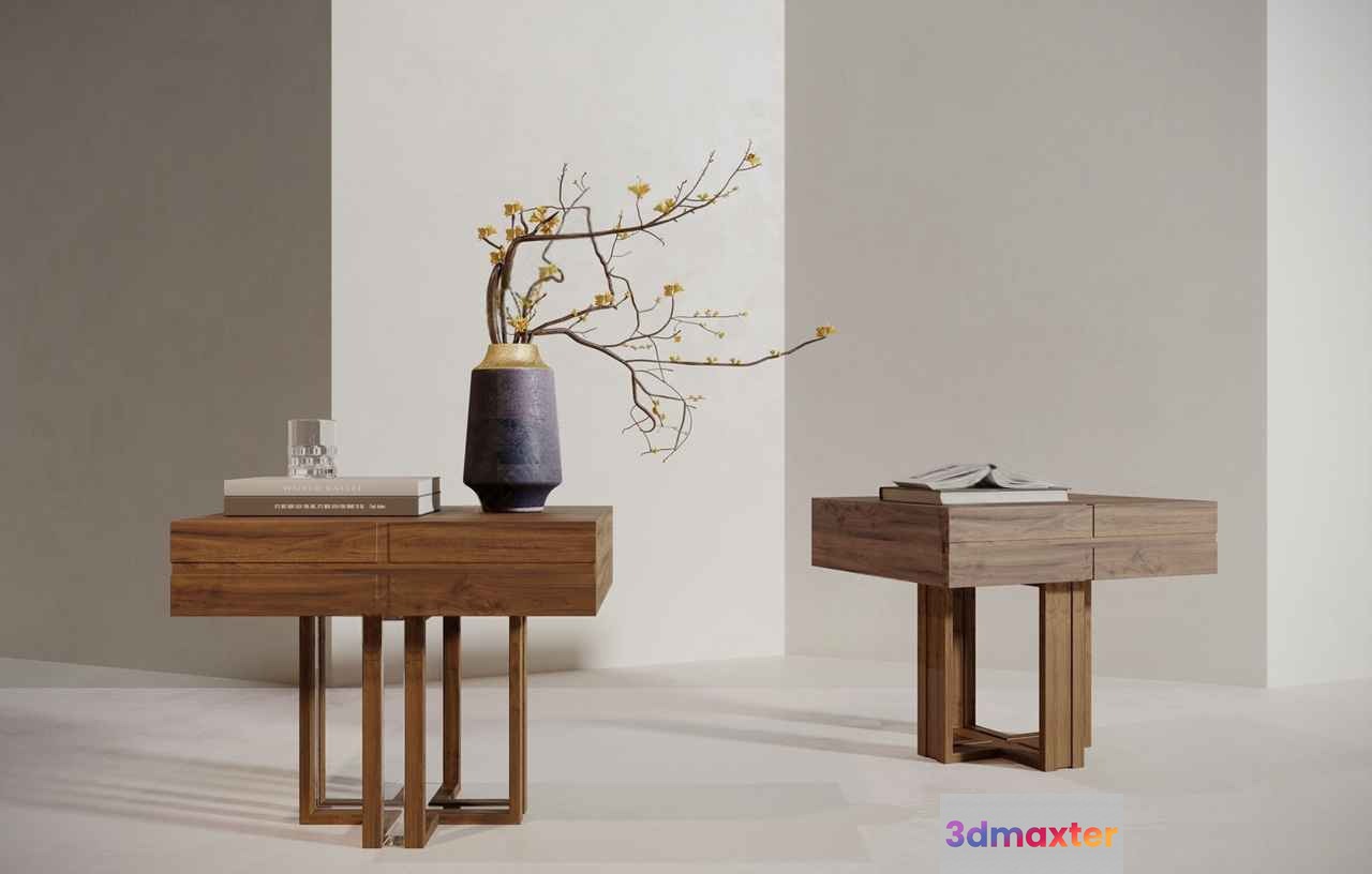 Modern Wooden Tables 3D Model - 19177 - CORONA Render