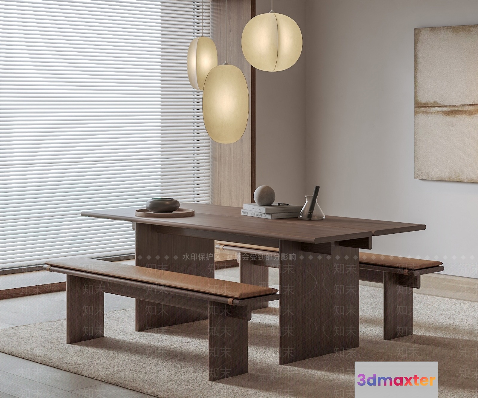 Modern Dining Room 3D Model - 8381 - VRAY Render