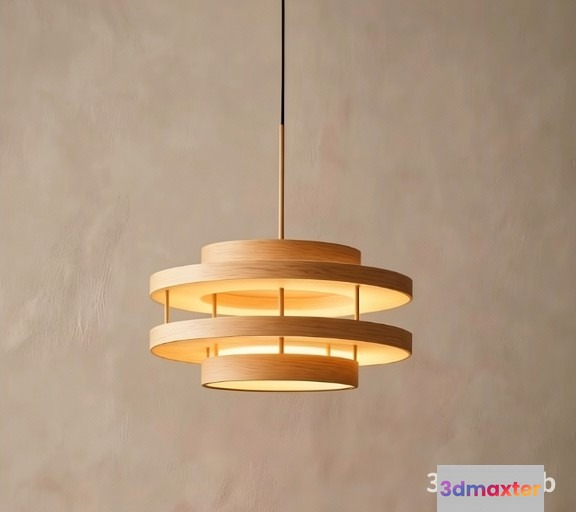 Wooden Light Fixture 3D Model - 23300 - VRAY Render