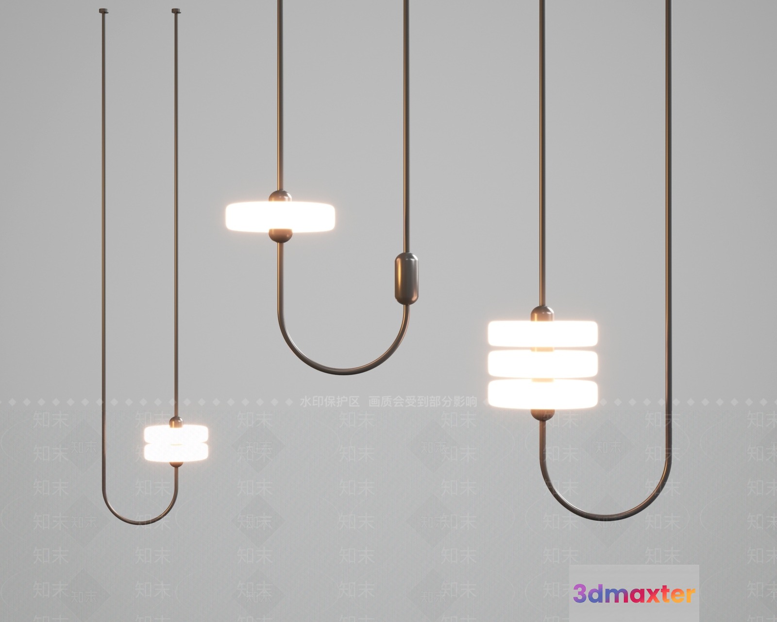 Modern Hanging Lights 3D Model - 10870 - VRAY Render