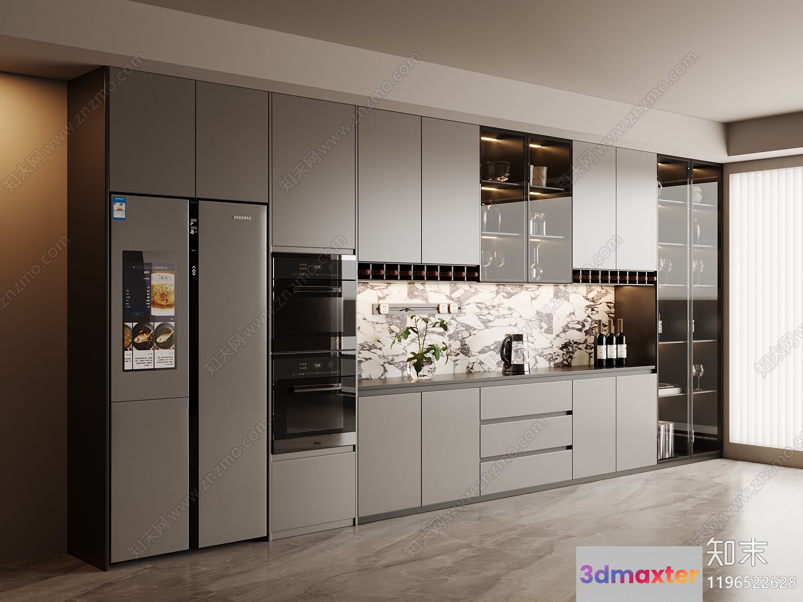 A Modern Kitchen 3D Model - 5885 - CORONA Render