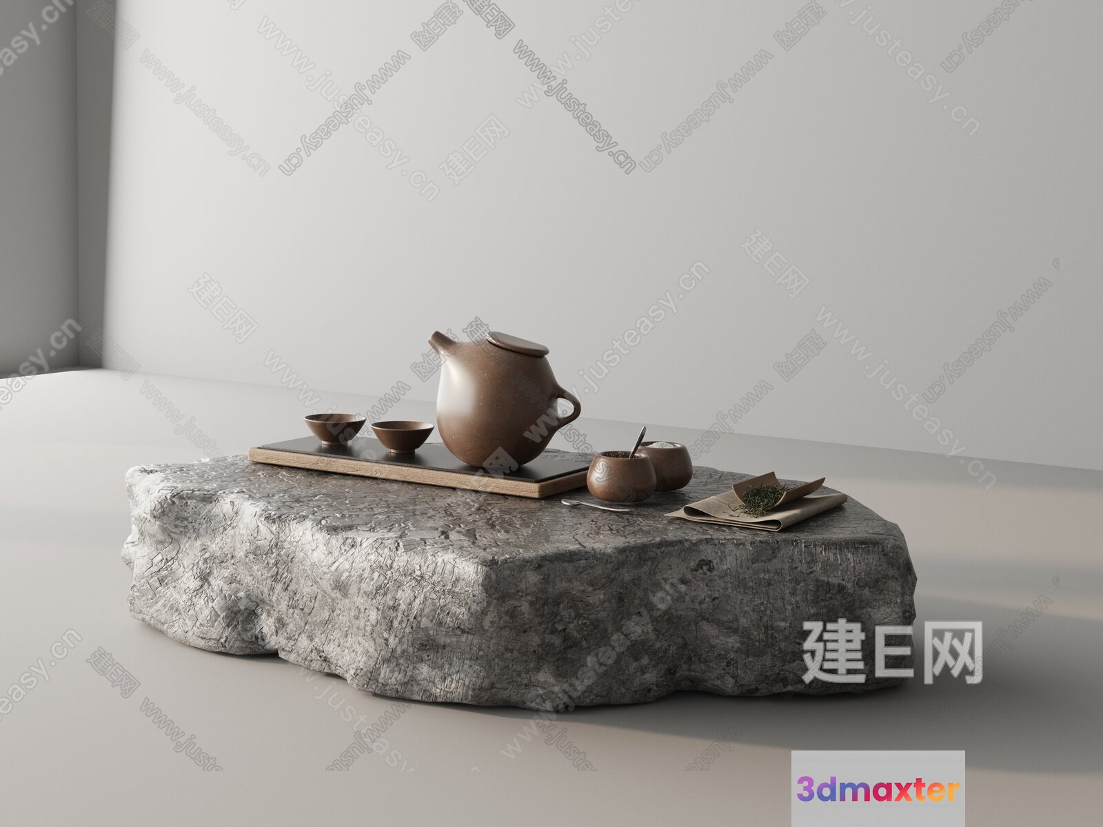 A Traditional Chinese Tea Set 3D Model - 3458 - VRAY Render