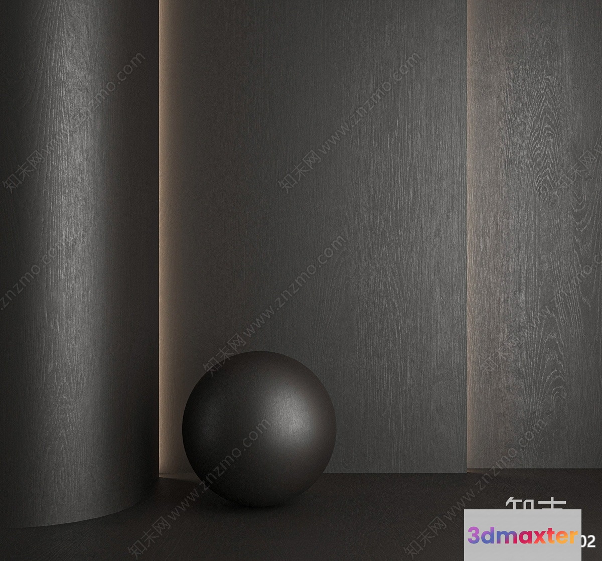 Modern Black Sphere 3D Model - 14521 - CORONA Render