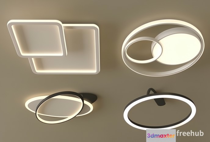 Modern Light Fixtures 3D Model - 21849 - VRAY Render