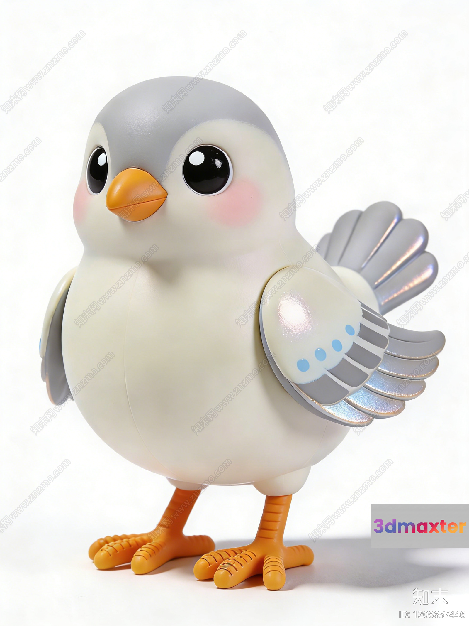 A Cartoon Bird Figurine 3D Model - 5213 - VRAY Render
