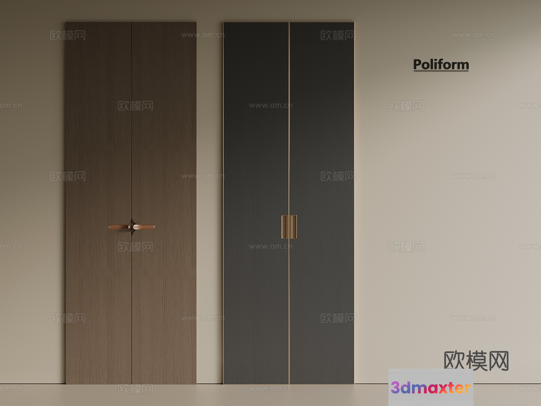 Poliform Door 3D Model - 15991 - VRAY Render