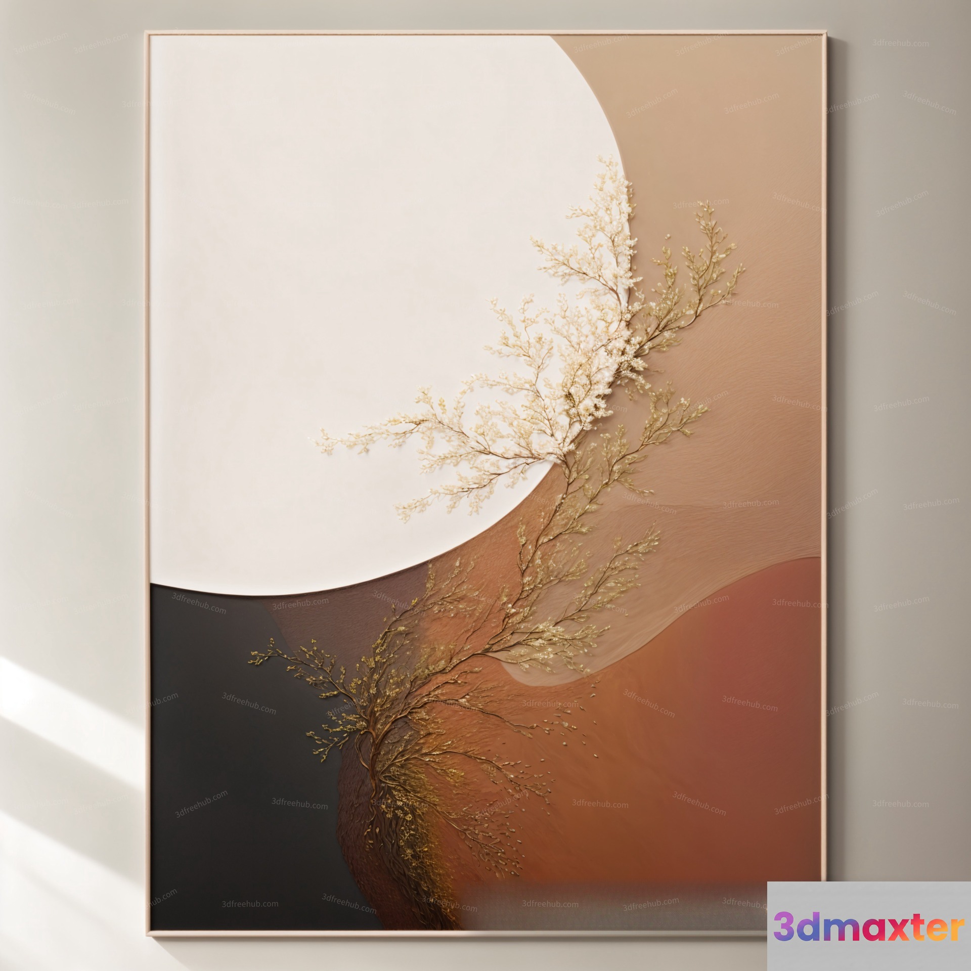 Modern Abstract Painting 3D Model - 20528 - VRAY Render