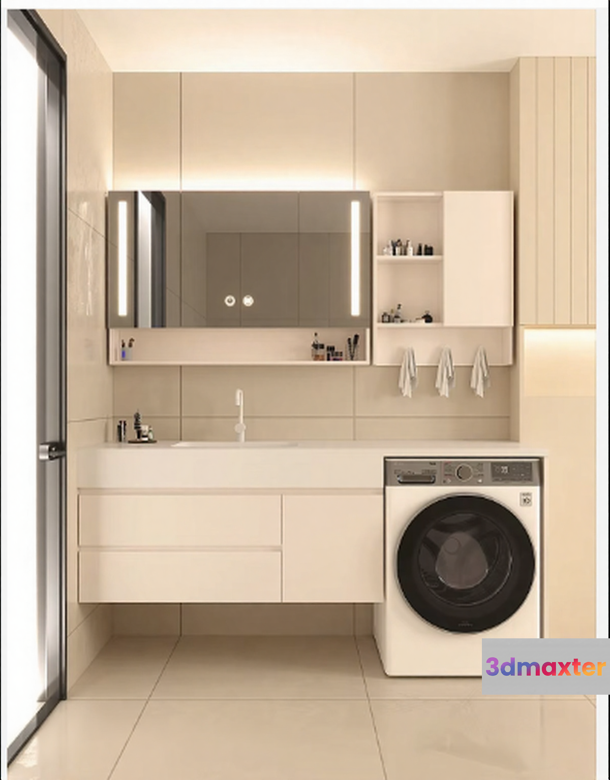 Modern Bathroom Vanity 3D Model - 7243 - VRAY Render