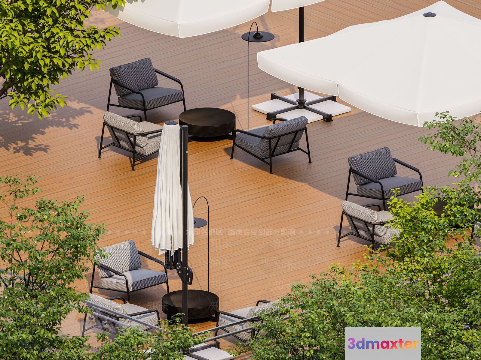 Modern Outdoor Furniture 3D Model - 1948 - VRAY Render